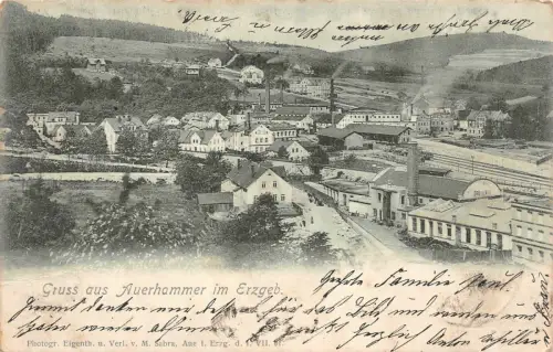 Gruss aus Auerhammer im Erzgeb. Postkarte AK 1902