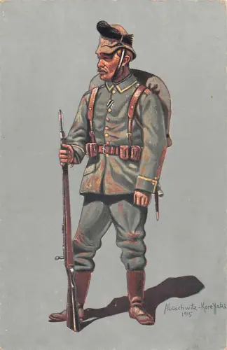 Unteroffizier Sachsen Schützen Regiment 108 Felduniform Lüschwitz Koreffski 1915