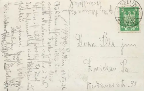 Sellin a. Rg. Strand a. d. Seebrücke Postkarte AK 1926