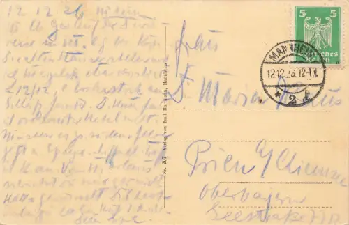 Mannheim Bahnhof Ansicht Baden-Württemberg Postkarte AK 1926