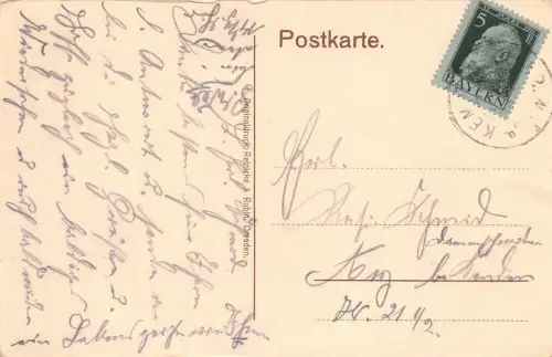 Kempten Am Rathausplatz Postkarte AK