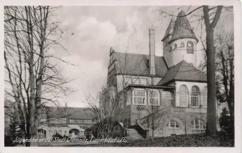 Jugendheim der Stadt Chemnitz Lippersdorf i./E. Postkarte AK 1942