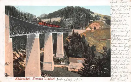 Höllenthal Sternen-Viaduct Baden-Württemberg Postkarte AK 1901