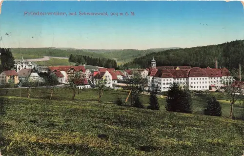 Ansicht auf Bad. Schwarzwald in Friedenweiler Baden-Württemberg Postkarte AK
