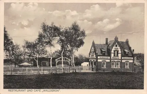 Restaurant u. Café "Waldgrün" Ober-Jössnitz i. V. Bes. Richard Döhler AK