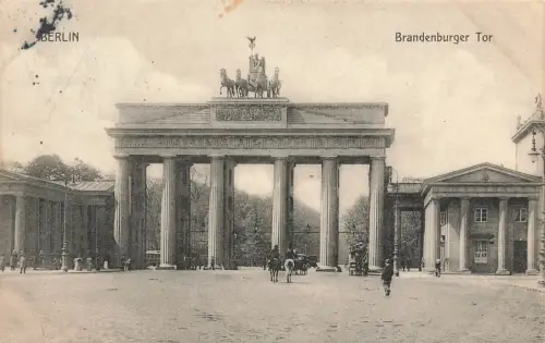 Berlin Brandenburger Tor Postkarte AK 1909