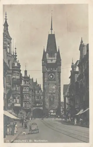 Freiburg i. Br. Martinstor Baden-Württemberg Postkarte AK 1913