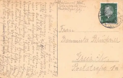 Lobenstein Blick vom Inselfelsen Postkarte AK 1929