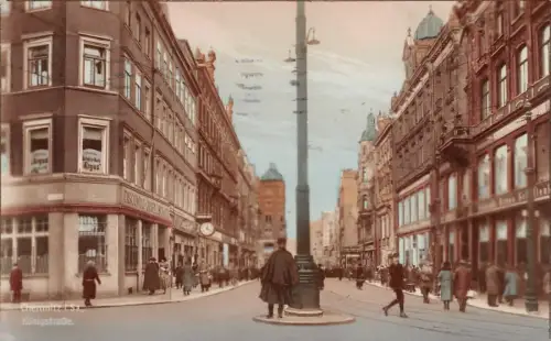Chemnitz i. Sa. Königstraße Postkarte 1925