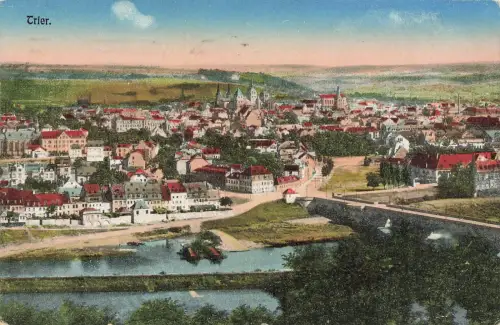 Gesamtansicht von Trier Rheinland-Pfalz Postkarte AK 1918
