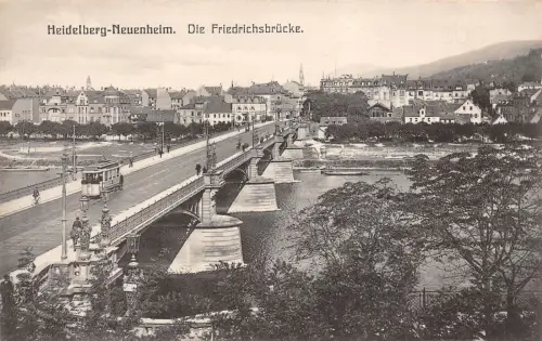 Heidelberg-Neuenheim Die Friedrichsbrücke Baden-Württemberg Postkarte AK
