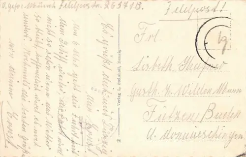 Danzig Lange Brücke Krantor m. St. Johanniskirche Feldpostkarte AK