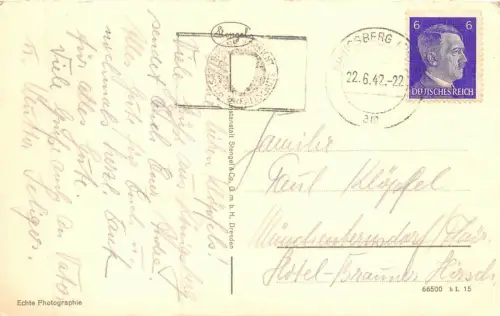 Königsberg i. Pr. Schloßteich mit Stadthalle Postkarte AK 1942