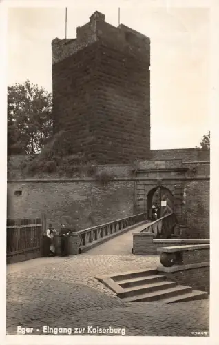 Eger (Cheb) Eingang zur Kaiserburg 1943