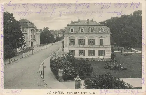 Erbprinzliches Palais in Meiningen Thüringen Postkarte AK 1914