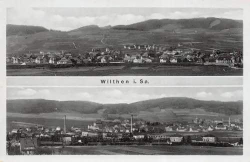 Stadtansicht auf Wilthen in Sachsen Postkarte AK