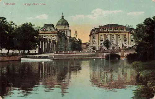 Blick auf das Königliche Stadtschloss in Potsdam Brandenburg Postkarten AK 1910