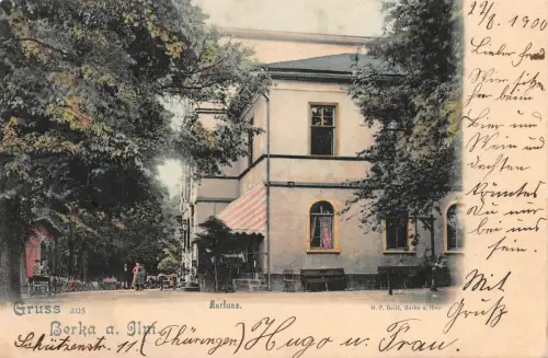 Gruss aus Berka a. Ilm Kurhaus Postkarte AK 1900