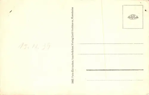 Saarbrücken St. Johannes Markt, Geschäfte Foto Karte 1939