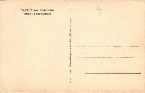 Luftbild von Saarlouis Postkarte AK