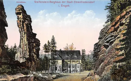 Greifenstein-Berggasthaus Ehrenfriedersdorf Erzgebirge Sachsen AK 1925