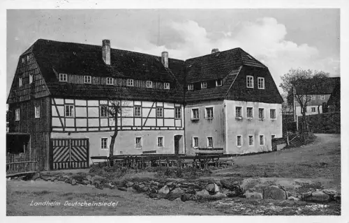 Landheim bei Deutscheinsiedel Erzgebirge Sachsen Postkarte AK 1937