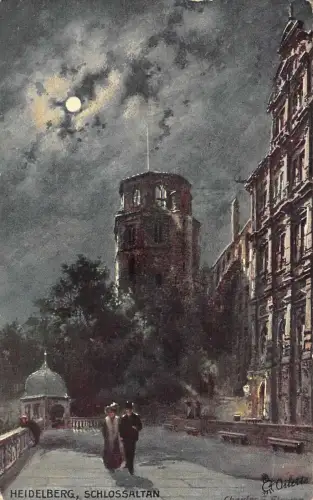 Heidelberg Schlossaltan Baden-Württemberg Postkarte AK 1912