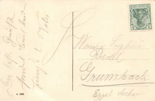 Schneekoppe 1605m. Postkarte