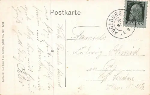 Augsburg Fuggerhaus Postkarte AK