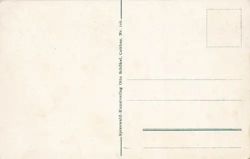Die Post im Spreewald Brandenburg Postkarte AK