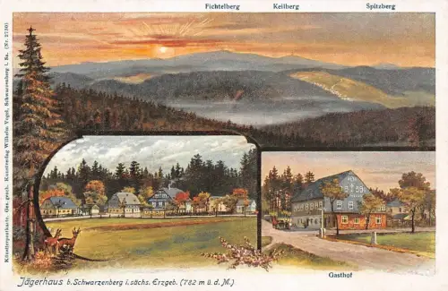 Jägerhaus und Gasthof bei Schwarzenberg Erzgebirge Sachsen