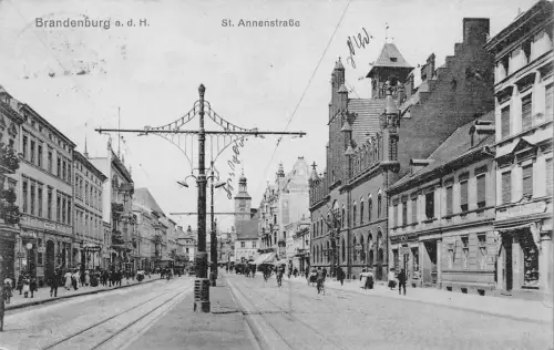 Brandenburg Havel St. Annenstraße Postkarte 1912