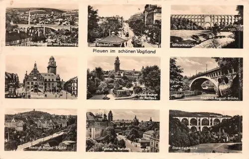Plauen im schönen Vogtland Göltzschtalbrücke Altmarkt Elstertalbrücke AK 1933