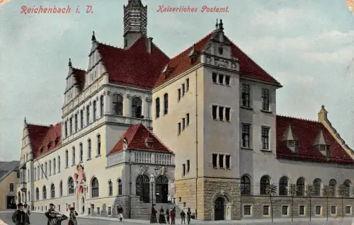 Kaiserliches Postamt in Reichenbach Vogtland Sachsen Postkarte AK