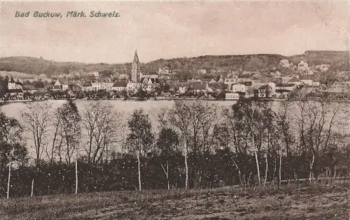 Blick auf Bad Buckow Märkische Schweiz Brandenburg Postkarte AK