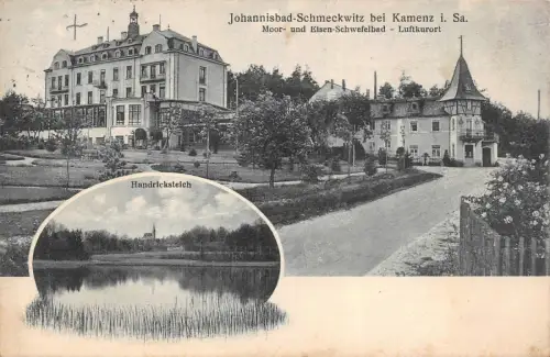 Johannisbad-Schmeckewitz bei Kamenz Sachsen Postkarte AK 1927