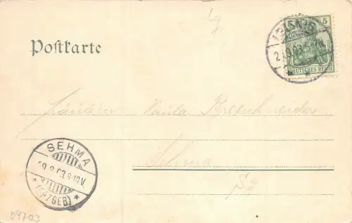 Stadtansicht von Leisnig Sachsen Postkarte AK 1903