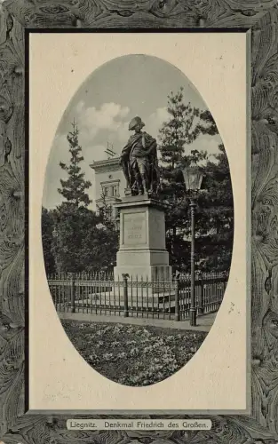 Denkmal Friedrich des Großen in Liegnitz Schlesien Postkarte AK 1911