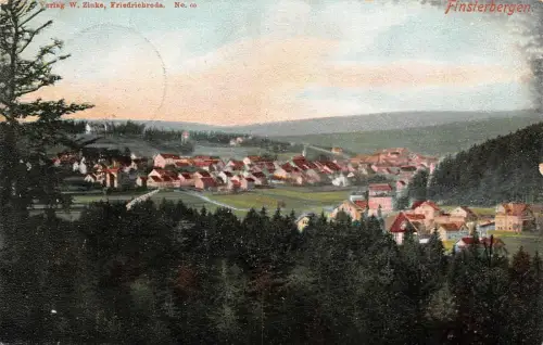 Finsterbergen Friedrichroda Thüringen Postkarte AK