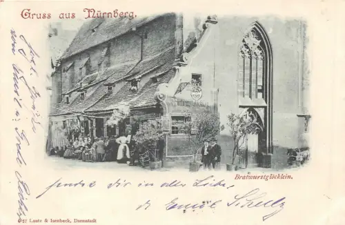 Gruss aus Nürnberg Bratwurstglöcklein AK 1898