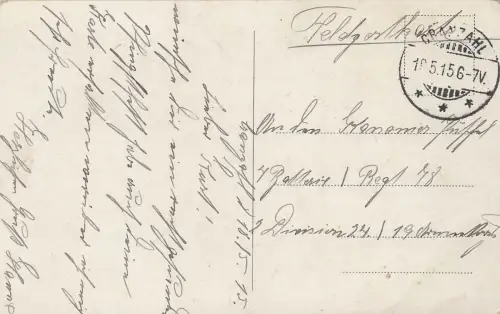 Zum Pfingstfest Vaterländische Grüße mit Reichsfahne Patriotika AK 1915