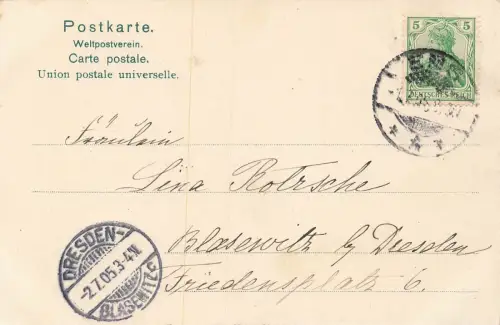 Ansicht Villenviertel in Bad Ems Rheinland-Pfalz Postkarte AK 1905