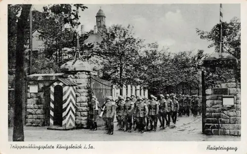 Truppenübungsplatz Königsbrück i. Sa. Haupteingang Postkarte AK 1942