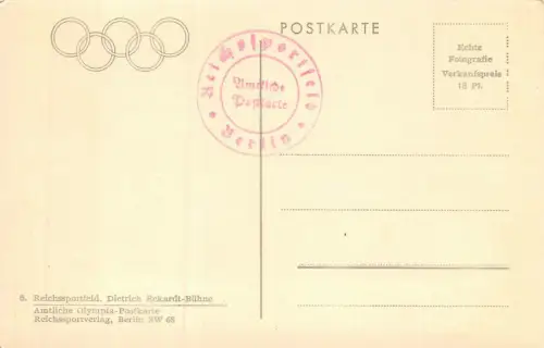 Reichssportfeld Dietrich Eckardt-Bühne Berlin Postkarte AK