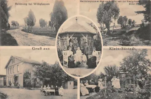 Gruss aus Klein-Süstedt Lüneburger Heide Heideweg bei Willighausen AK