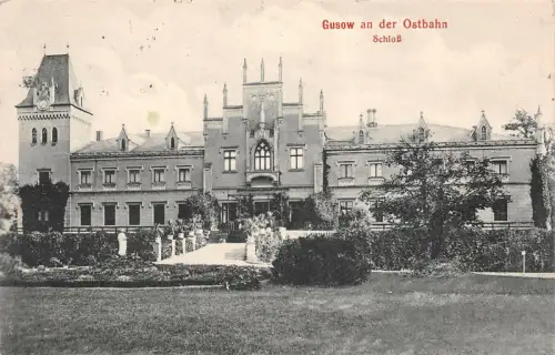 Gusow an der Ostbahn Schloß AK 1916