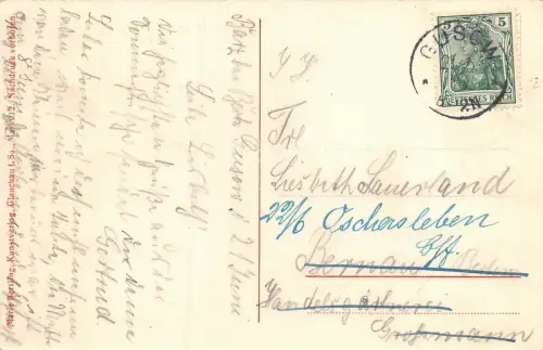 Gusow an der Ostbahn Schloß AK 1916