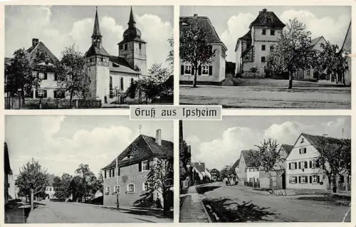 Gruß aus Ipsheim Gasthof Paul Koch Postkarte AK 1943
