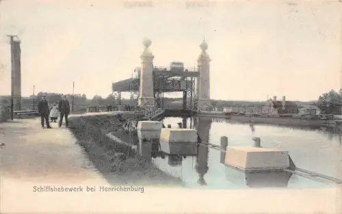 Schiffshebewerk bei Henrichenburg Postkarte AK