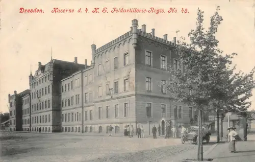 Dresden Kaserne d. 4. K. S. Feldartillerie-Regis. No. 48 AK 1914